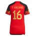 Maillot de foot Belgique Thorgan Hazard #16 Domicile vêtements Femmes Monde 2022 Manches Courtes
